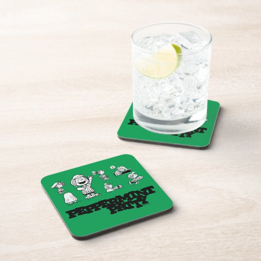 Erdnüsse | Peppermint Patty Getränkeuntersetzer (Rechte Seite)