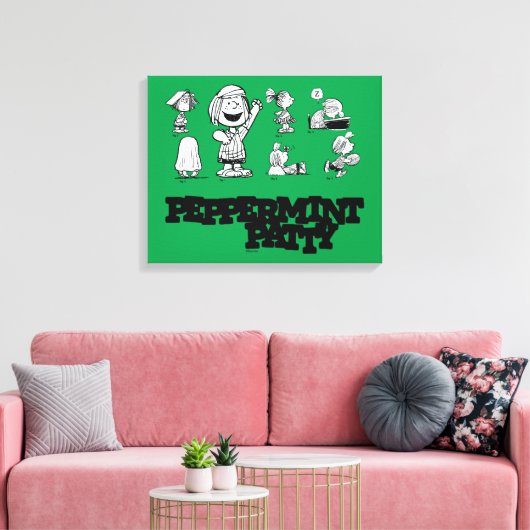 Erdnüsse | Peppermint Patty Leinwanddruck (Insitu (Wohnzimmer))