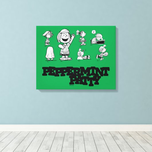 Erdnüsse | Peppermint Patty Leinwanddruck (Insitu (Holzboden))