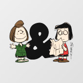 Erdnüsse | Peppermint Patty & Marcie Fensteraufkleber (Blatt)