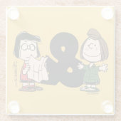 Erdnüsse | Peppermint Patty & Marcie Glasuntersetzer (Rückseite)