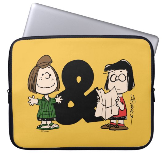 Erdnüsse | Peppermint Patty & Marcie Laptopschutzhülle (Vorderseite)