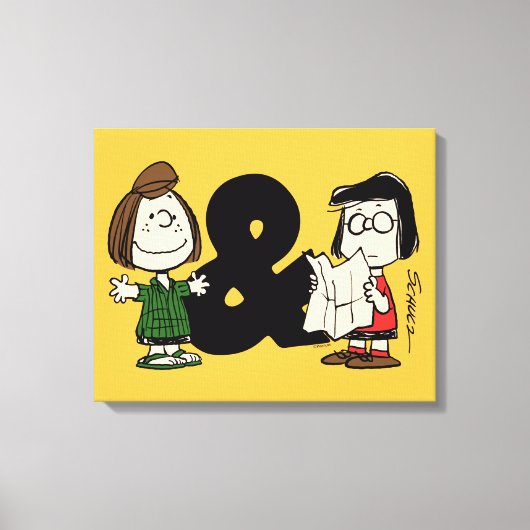 Erdnüsse | Peppermint Patty & Marcie Leinwanddruck (Vorderseite)