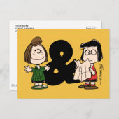 Erdnüsse | Peppermint Patty & Marcie Postkarte (Vorne/Hinten)