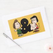 Erdnüsse | Peppermint Patty & Marcie Rechteckiger Aufkleber (Umschlag)