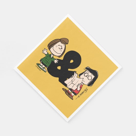 Erdnüsse | Peppermint Patty & Marcie Serviette (Ecke)