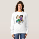 Erdnüsse | Peppermint Patty & Marcie Sled Riding Sweatshirt (Vorne ganz)