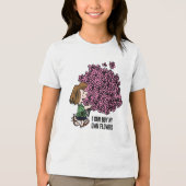 Erdnüsse | Peppermint Patty Pink Bouquet Tri-Blend Shirt (Vorderseite)