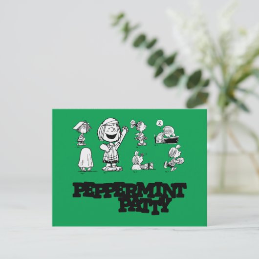 Erdnüsse | Peppermint Patty Postkarte (Stehend Vorderseite)