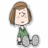 Erdnüsse | Peppermint Patty Sitzen Aufkleber (Vorderseite)