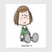 Erdnüsse | Peppermint Patty Sitzen Aufkleber (Blatt)