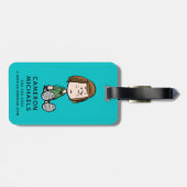 Erdnüsse | Peppermint Patty Sitzen Gepäckanhänger (Rückseite horizontal)