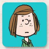 Erdnüsse | Peppermint Patty Sitzen Getränkeuntersetzer (Vorderseite)