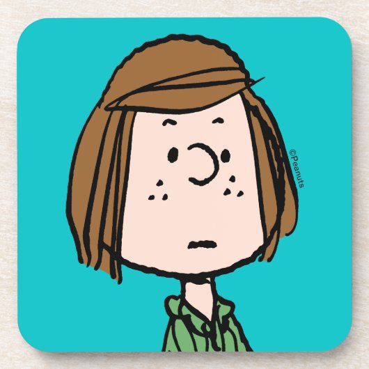 Erdnüsse | Peppermint Patty Sitzen Getränkeuntersetzer (Vorderseite)