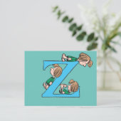Erdnüsse | Peppermint Patty Sleepy Z Postkarte (Stehend Vorderseite)