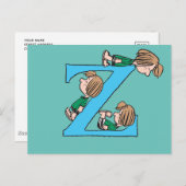 Erdnüsse | Peppermint Patty Sleepy Z Postkarte (Vorne/Hinten)