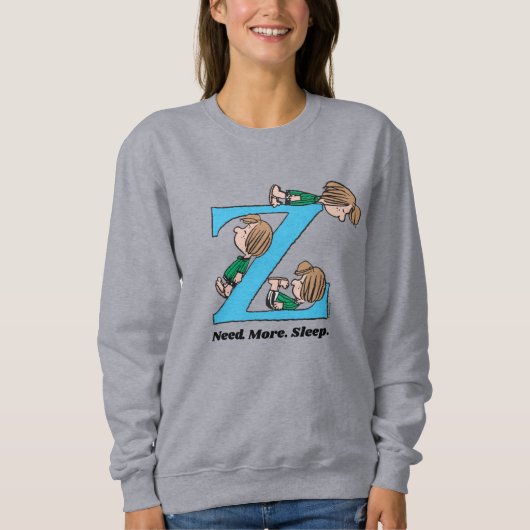 Erdnüsse | Peppermint Patty Sleepy Z Sweatshirt (Vorderseite)