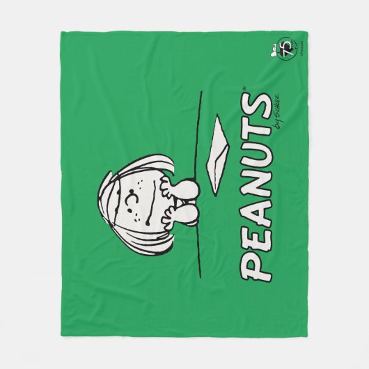 Erdnüsse | Peppermint Patty Thoughts Fleecedecke (Vorderseite)