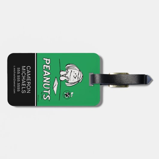 Erdnüsse | Peppermint Patty Thoughts Gepäckanhänger (Rückseite horizontal)