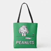 Erdnüsse | Peppermint Patty Thoughts Tasche (Rückseite)