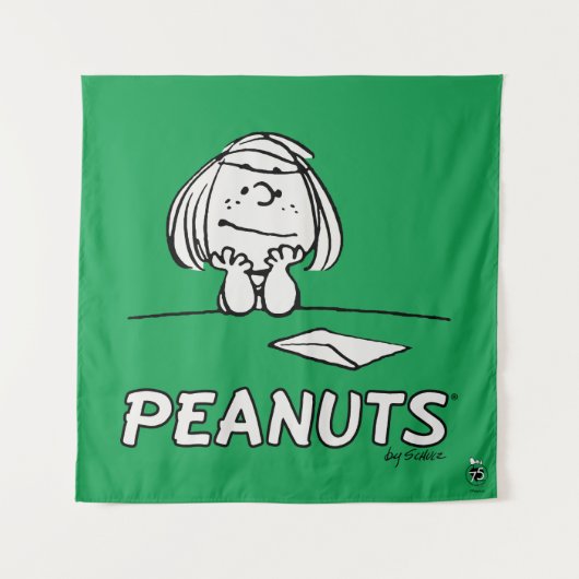 Erdnüsse | Peppermint Patty Thoughts Wandteppich (Vorderseite)