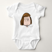 Erdnüsse | Peppermint Patty Verwirrtes Gesicht Baby Strampler (Vorderseite)
