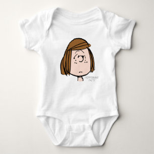 Erdnüsse   Peppermint Patty Verwirrtes Gesicht Baby Strampler