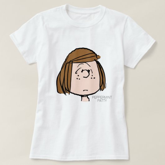 Erdnüsse | Peppermint Patty Verwirrtes Gesicht T-Shirt (Design vorne)
