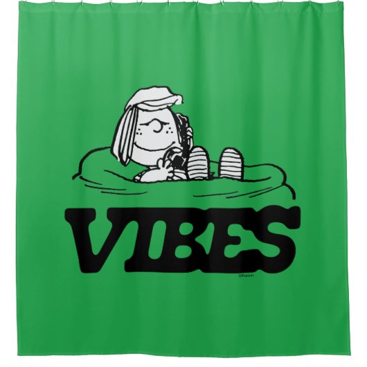 Erdnüsse | Peppermint Patty Vibes Duschvorhang (Vorderseite)