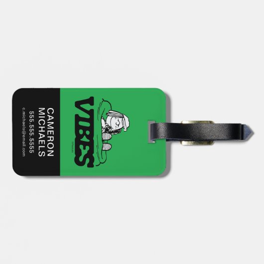 Erdnüsse | Peppermint Patty Vibes Gepäckanhänger (Rückseite horizontal)