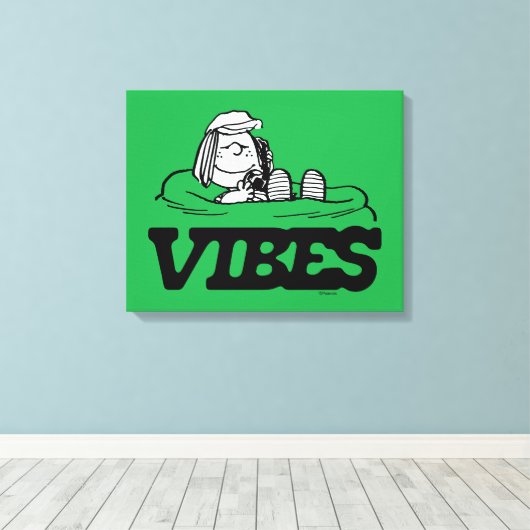 Erdnüsse | Peppermint Patty Vibes Leinwanddruck (Insitu (Holzboden))