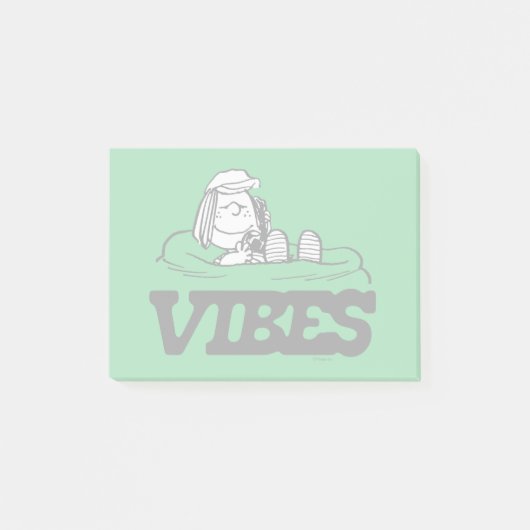 Erdnüsse | Peppermint Patty Vibes Post-it Klebezettel (Vorderseite)