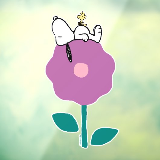 Erdnüsse | Pfeifen für Snoopy und Holz-Blume Fensteraufkleber (Blatt 3)