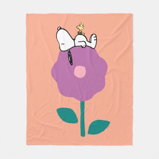 Erdnüsse | Pfeifen für Snoopy und Holz-Blume Fleecedecke (Vorderseite)