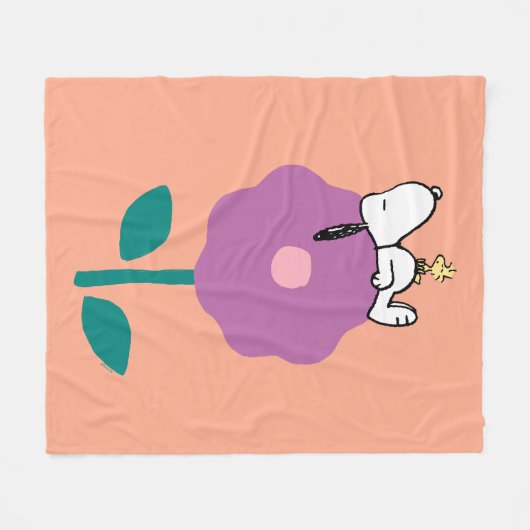 Erdnüsse | Pfeifen für Snoopy und Holz-Blume Fleecedecke (Vorderseite (Horizontal))