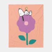 Erdnüsse | Pfeifen für Snoopy und Holz-Blume Fleecedecke (Vorderseite)