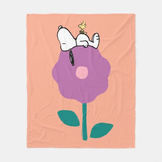 Erdnüsse | Pfeifen für Snoopy und Holz-Blume Fleecedecke (Vorderseite)