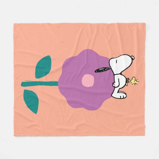 Erdnüsse | Pfeifen für Snoopy und Holz-Blume Fleecedecke (Vorderseite (Horizontal))
