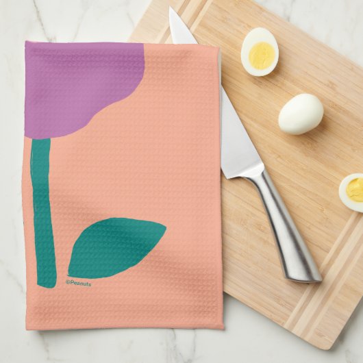 Erdnüsse | Pfeifen für Snoopy und Holz-Blume Geschirrtuch (Viertel Falte)