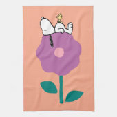 Erdnüsse | Pfeifen für Snoopy und Holz-Blume Geschirrtuch (Vertikal)