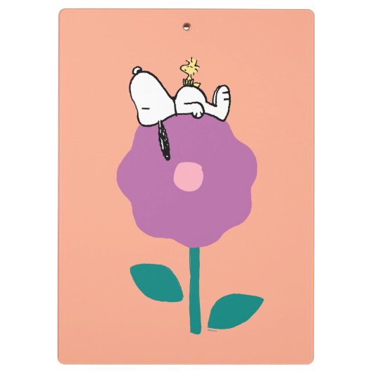 Erdnüsse | Pfeifen für Snoopy und Holz-Blume Klemmbrett (Rückseite)