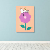 Erdnüsse | Pfeifen für Snoopy und Holz-Blume Leinwanddruck (Insitu (Holzboden))