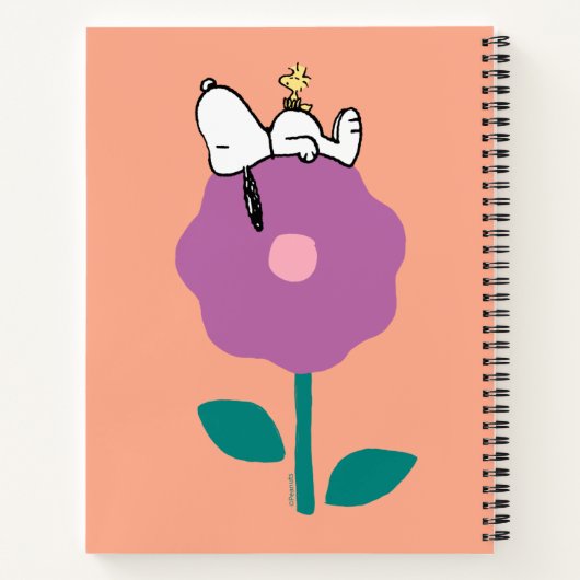 Erdnüsse | Pfeifen für Snoopy und Holz-Blume Notizblock (Rückseite)