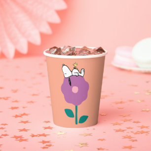 Erdnüsse Pfeifen für Snoopy und Holz-Blume Pappbecher