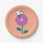 Erdnüsse | Pfeifen für Snoopy und Holz-Blume Pappteller (Vorderseite)