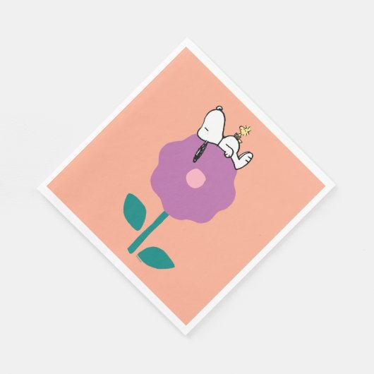 Erdnüsse | Pfeifen für Snoopy und Holz-Blume Serviette (Ecke)