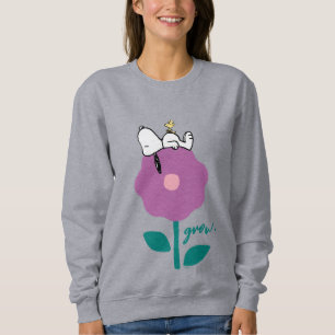Erdnüsse   Pfeifen für Snoopy und Holz-Blume Sweatshirt