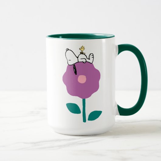 Erdnüsse | Pfeifen für Snoopy und Holz-Blume Tasse (Rechts)