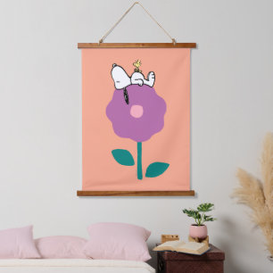 Erdnüsse Pfeifen für Snoopy und Holz-Blume Wandteppich Mit Holzrahmen