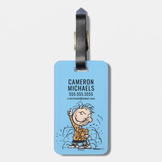 Erdnüsse | Pigpen Dancing Gepäckanhänger (Rückseite vertikal)